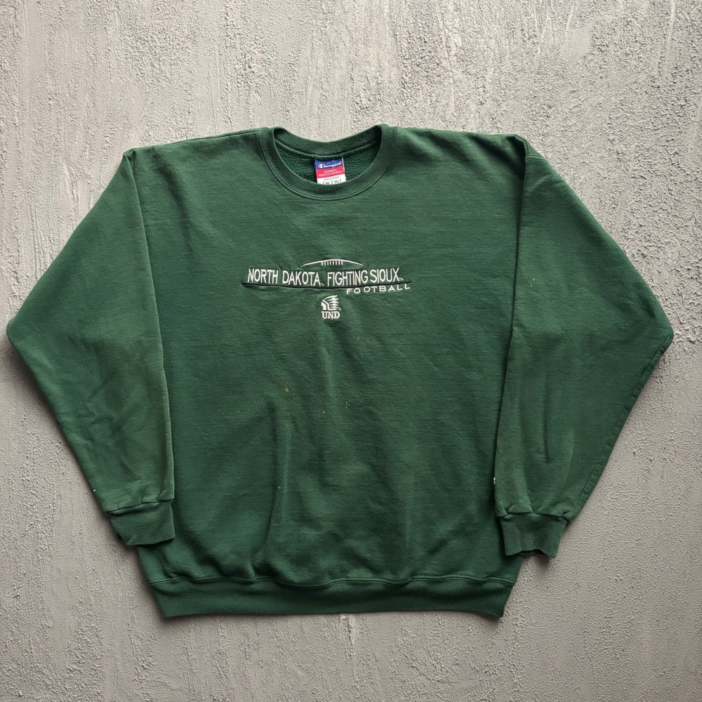 Vintage North Dakota sioux sweatshirt mens XL Green 2000s y2k